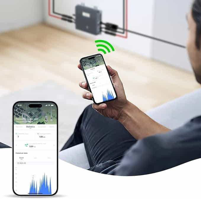 Saulės elektrinės komplektas balkonui 800W On-grid - Image 4